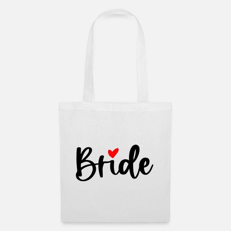 Bride I Braut Junggesellinnenabschied JGA - Stoffbeutel - Weiß
