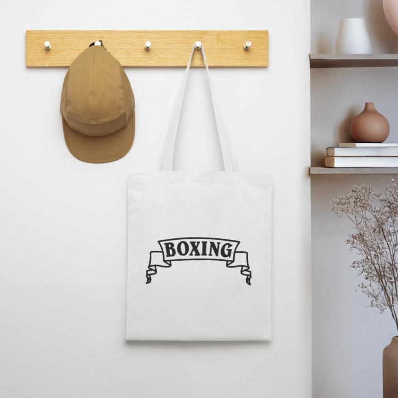 Boxen Boxtext in Wimpel oder Banner Stoffbeutel