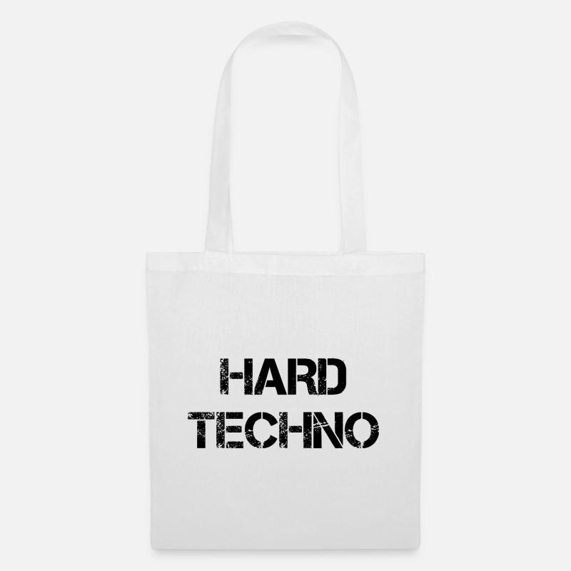Hard Techno - Stoffbeutel - Weiß