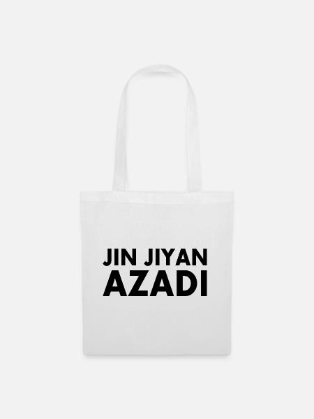 jin jiyan azadi - Stoffbeutel - Weiß
