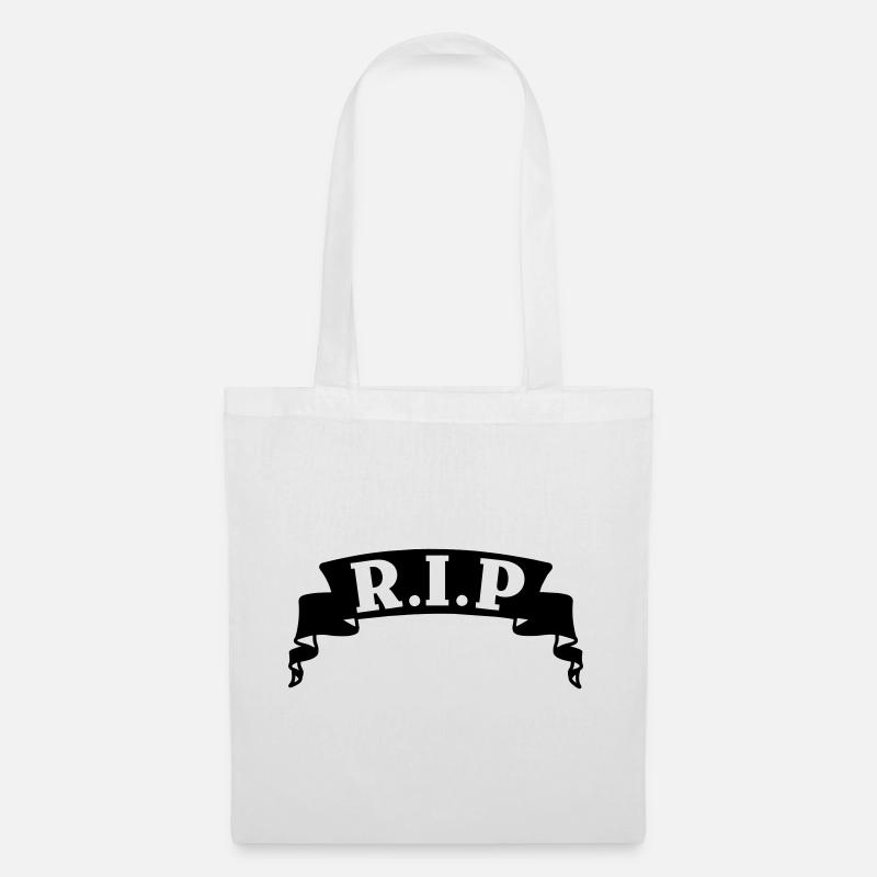 Bannière RIP du ruban - Sac en tissu - blanc