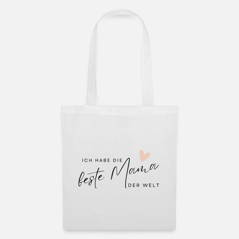 BESTE MAMA - Baby Geschenkidee Muttertag - Stoffbeutel - Weiß