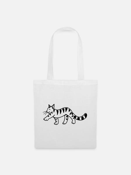 Cartoon Kitten - Stoffbeutel - Weiß