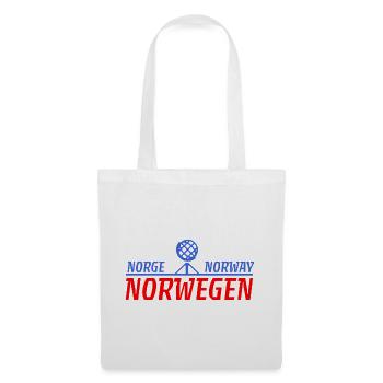 Norwegen Norge Norway Emblem - Stoffbeutel - Weiß - Vorne