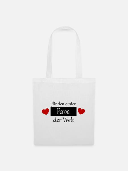 Vatertag 2026 Geschenk Papa Vater best dad ever - Stoffbeutel - Weiß