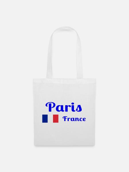 Paris Frankreich - Stilvolle Drucke - Stoffbeutel - Weiß
