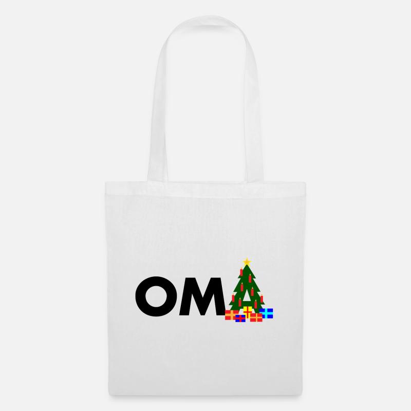 Oma Weihnachtsbaum - Stoffbeutel - Weiß