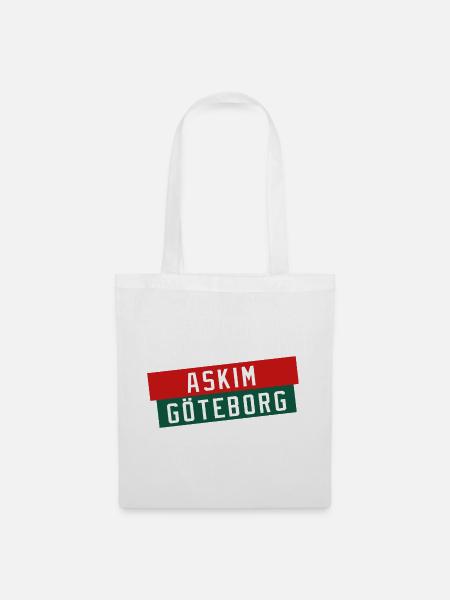 Askim Göteborg Farbblock-Logo - Stoffbeutel - Weiß