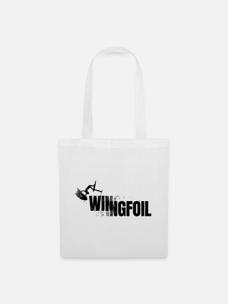 SCHRIFTZUG WINGFOIL - Stoffbeutel - Weiß