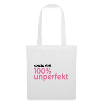 Hundert Prozent Unperfekt - Stoffbeutel - Weiß - Vorne