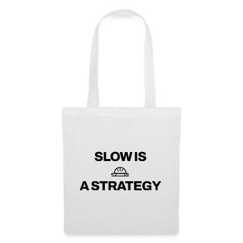 Schildkroete - Slow Is A Strategy - Reptilien - Stoffbeutel - Weiß - Vorne