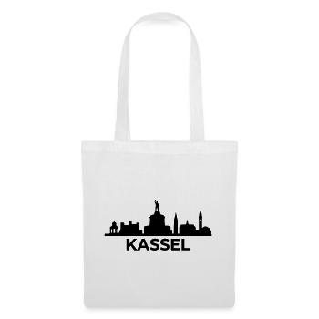 Kassel Wahrzeichen Silhouette skyline - Stoffbeutel - Weiß - Vorne