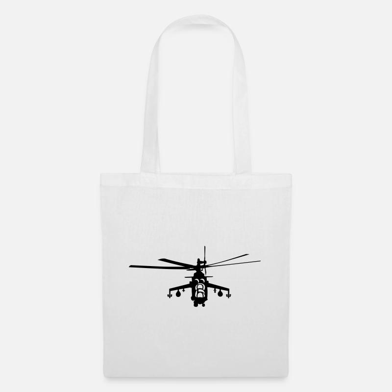 Helicopter Mi-24 - Tote Bag - white