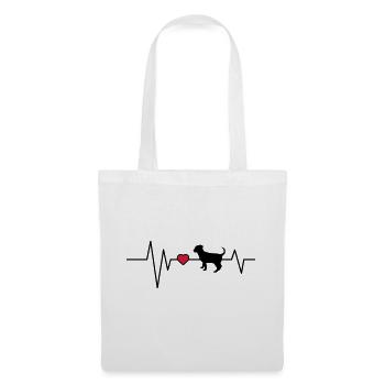 Heartbeat Dog Pup - Tote Bag - white - Front
