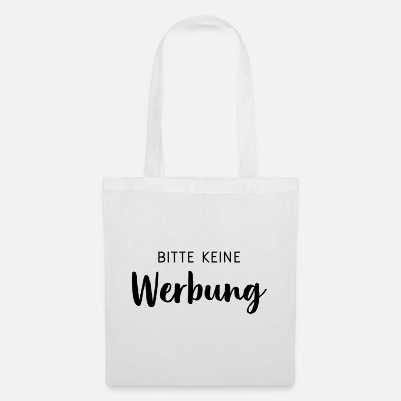 Bitte keine Werbung Aufkleber Briefkasten - Stoffbeutel - Weiß