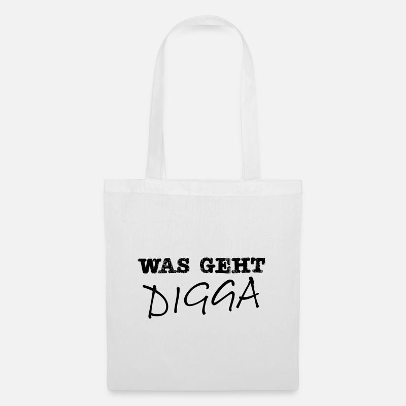 Was geht Digga - Stoffbeutel - Weiß