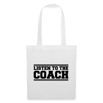 Entraîneur Entraîneur Entraîneur de tennis Femme Football Homme Drôle - Sac en tissu - blanc - Devant