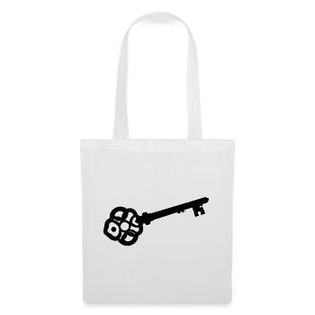 Ornate Skeleton Key Silhouette - Tote Bag - white - Front
