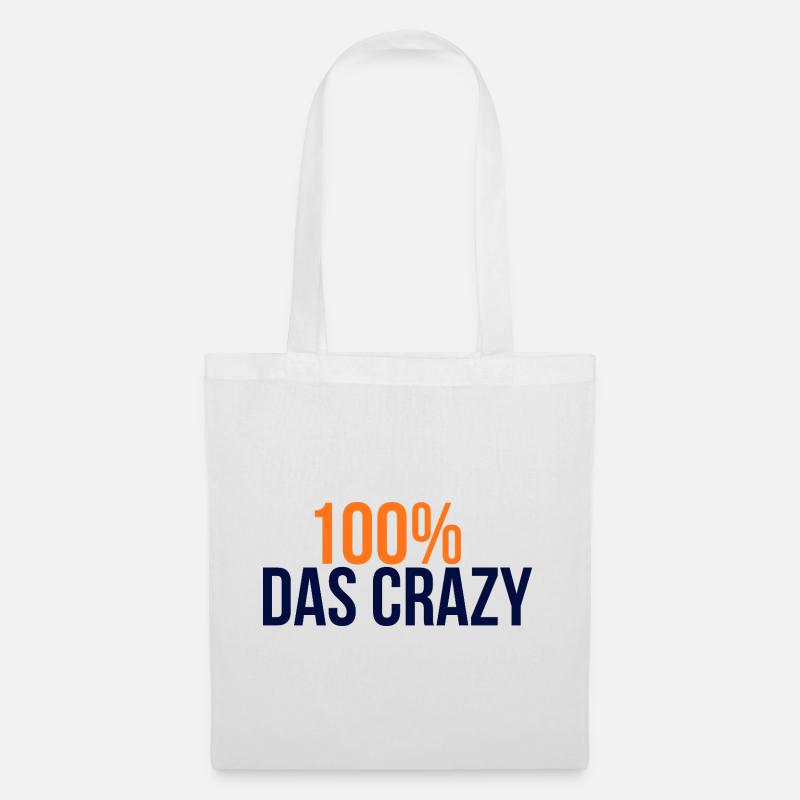 GIUDAN Jugendwort 25 Collection - 100% das Crazy - Stoffbeutel - Weiß