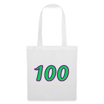100. 100 JAHRE. 100-JÄHRIGES JUBILÄUM. GEBURTSTAG 100 - Stoffbeutel - Weiß - Vorne