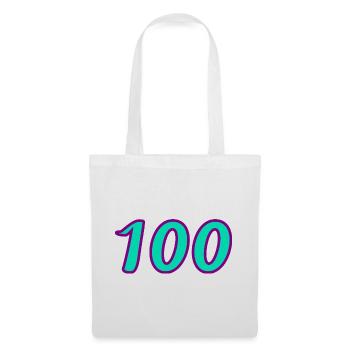 100. 100 JAHRE. 100-JÄHRIGES JUBILÄUM. GEBURTSTAG 100 - Stoffbeutel - Weiß - Vorne