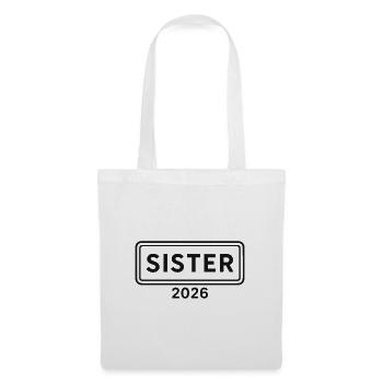 Annonce de la Grande Sœur 2026 - Sac en tissu - blanc - Devant