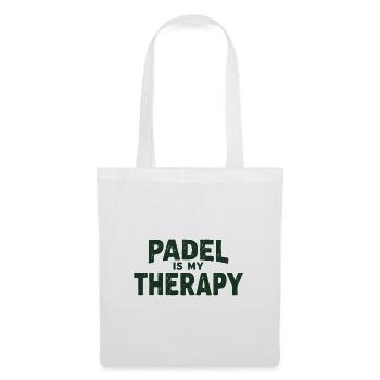 Padel is my Therapy Sportler Statement - Stoffbeutel - Weiß - Vorne