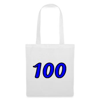 100. 100 ANS. 100e ANNIVERSAIRE. ANNIVERSAIRE 100  - Sac en tissu - blanc - Devant