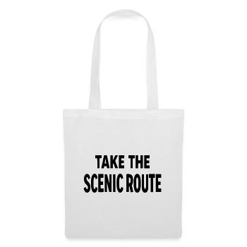 Take the scenic route Abenteuer Reise Spruch - Stoffbeutel - Weiß - Vorne