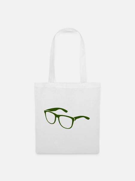 brille - Stoffbeutel - Weiß