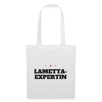 Lametta-Expertin – Weihnachtsspruch - Stoffbeutel - Weiß - Vorne
