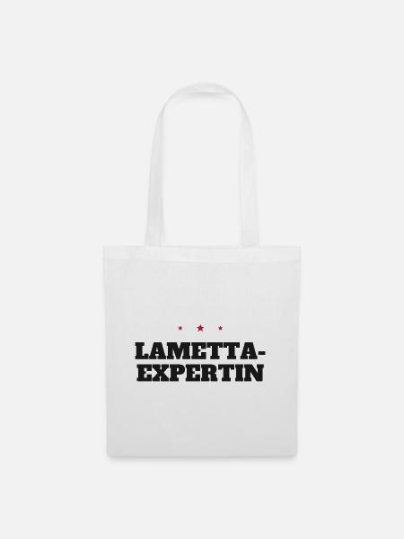 Lametta-Expertin – Weihnachtsspruch - Stoffbeutel - Weiß