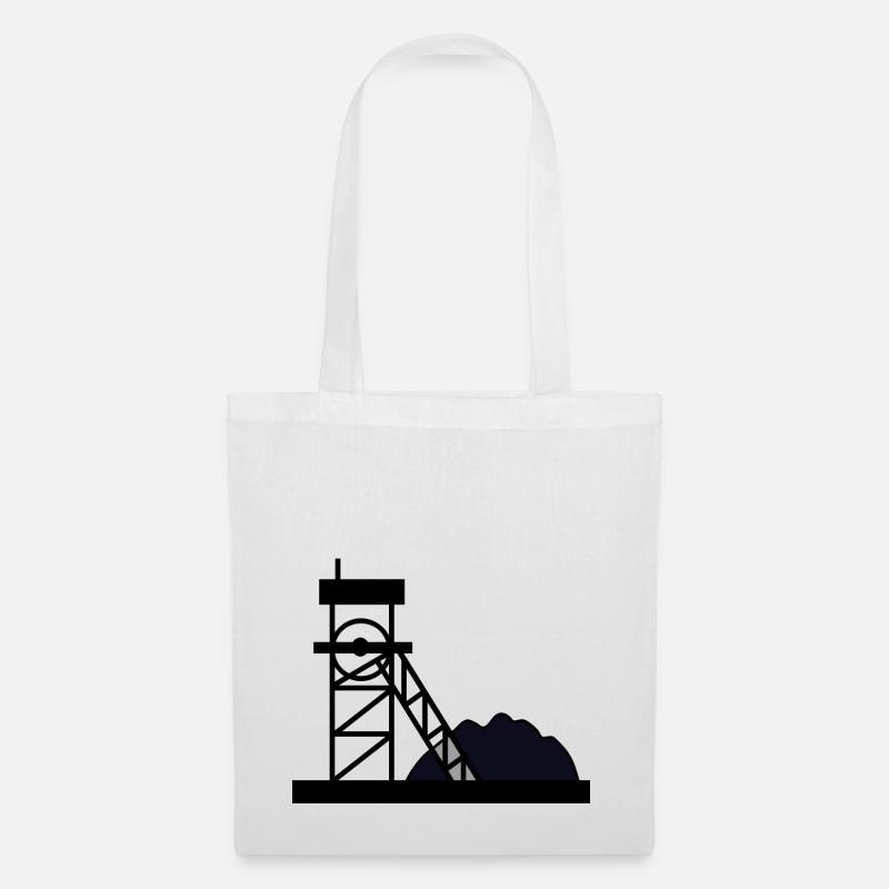 bergarbeiter miner bergwerk mine coal kohle5 - Stoffbeutel - Weiß