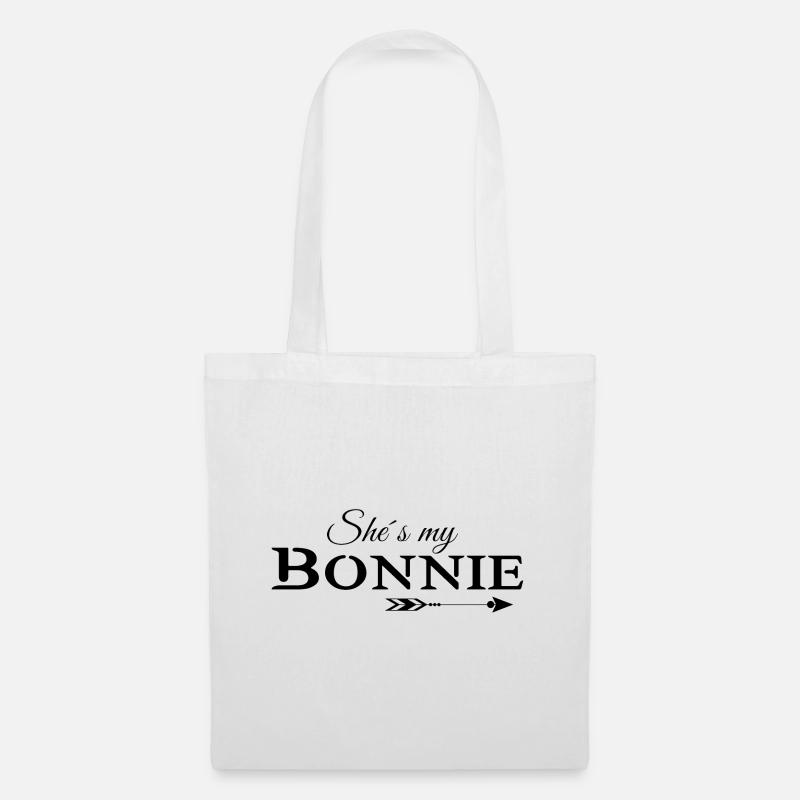 Bonnie & Clyde (part1) Partnerlook love Geschenk - Stoffbeutel - Weiß