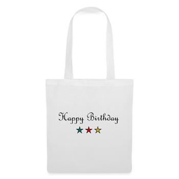 JAHRESTAG. ALLES GUTE ZUM GEBURTSTAG!. ALLES GUTE ZUM GEBURTSTAG!. - Stoffbeutel - Weiß - Vorne