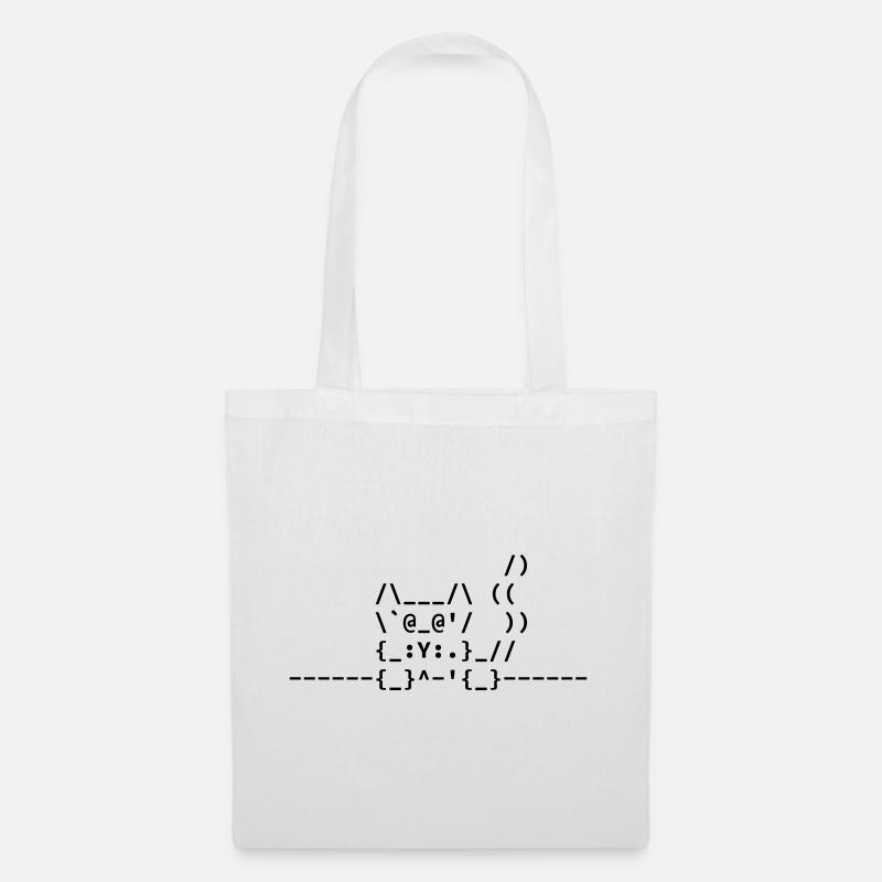 Ascii Cat - Tote Bag - white