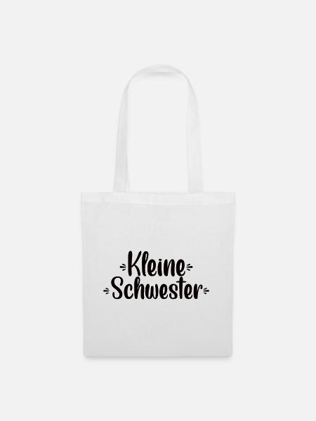 Kleine Schwester - Stoffbeutel - Weiß