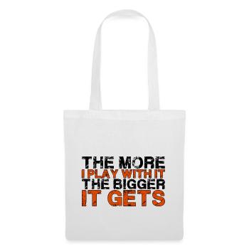 Plus je joue avec, plus il devient gros 3 - Sac en tissu - blanc - Devant