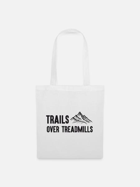Trailrunning - Trails über Laufbänder - Stoffbeutel - Weiß