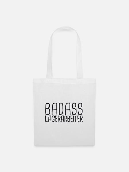 Lagerarbeiter Badass - Stoffbeutel - Weiß
