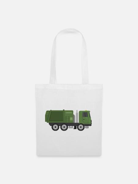 Müllwagen - Stoffbeutel - Weiß