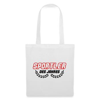 Sportler Schriftzug in roter Outline - Stoffbeutel - Weiß - Vorne