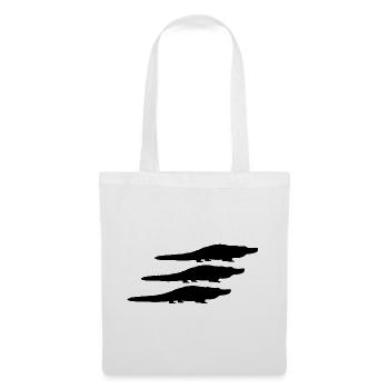 Silhouettes d’alligator - Sac en tissu - blanc - Devant