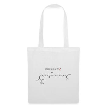 Capsaicin Formel – Chili Chemie Design - Stoffbeutel - Weiß - Vorne