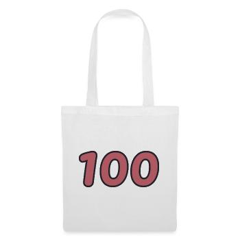 100. 100 JAHRE. 100-JÄHRIGES JUBILÄUM. GEBURTSTAG 100 - Stoffbeutel - Weiß - Vorne