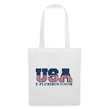 College USA Red White Blue Stars And Stripes Motto - Stoffbeutel - Weiß - Vorne