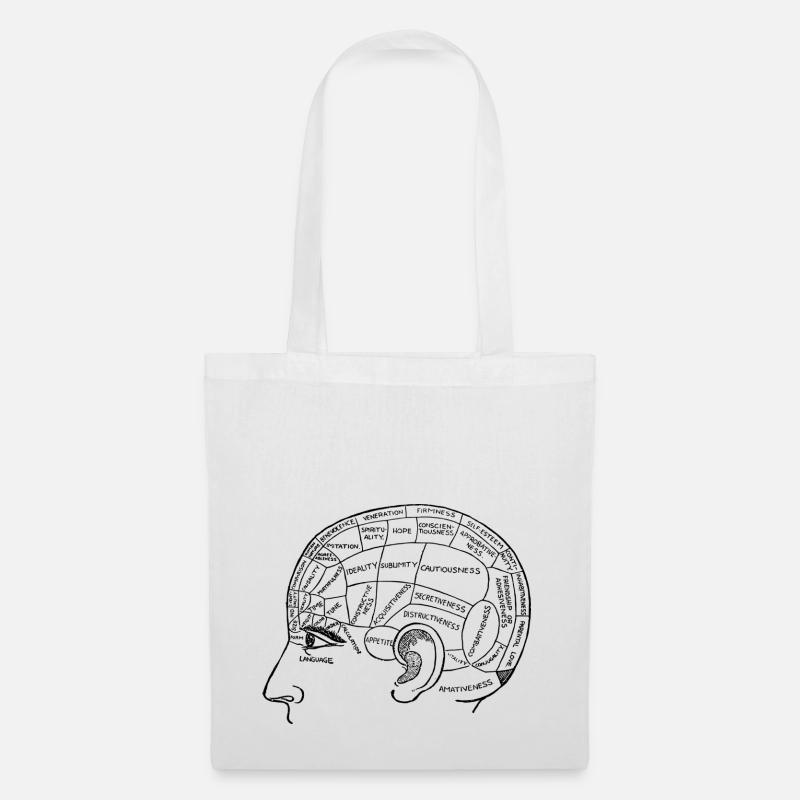 Head with thought, brain - Tote Bag - white