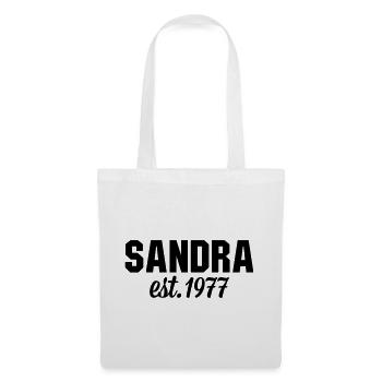 Sandra est 1977 - Stoffbeutel - Weiß - Vorne