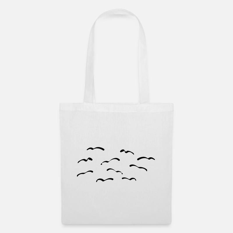 Vögel - Stoffbeutel - Weiß