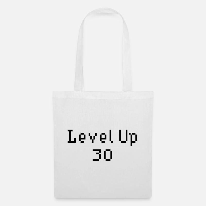 Level Up - 30. Geburtstag - Stoffbeutel - Weiß